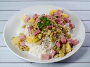 recipe for maple-glazed ham skillet