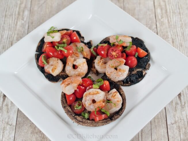 photo of Grilled Portobello Caps With Shrimp
