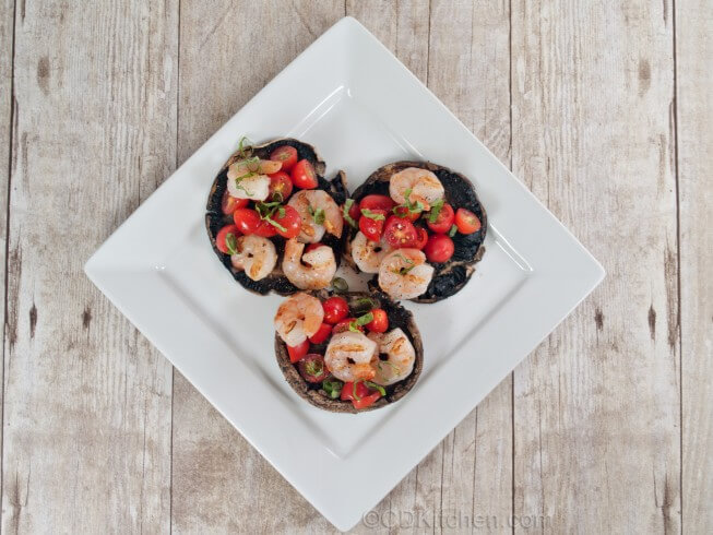 photo of Grilled Portobello Caps With Shrimp