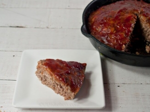 recipe for skillet meat loaf with tangy glaze