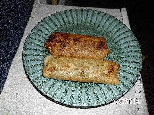 Beef and Cheese Chimichangas, Recipe