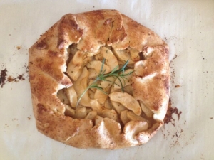 recipe for apple rosemary galette with parmesan crust