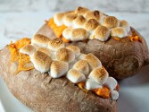 Twice-Baked Sweet Potatoes With Mini Marshmallows