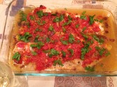 Baked Sole with Tomatoes and Garlic