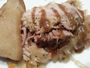 recipe for pork roast and sauerkraut dinner