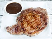 Pan Fried Steak with Balsamic Sauce