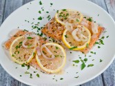 Baked Salmon with Lemon and Shallots