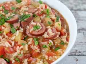 recipe for sausage and rice jambalaya