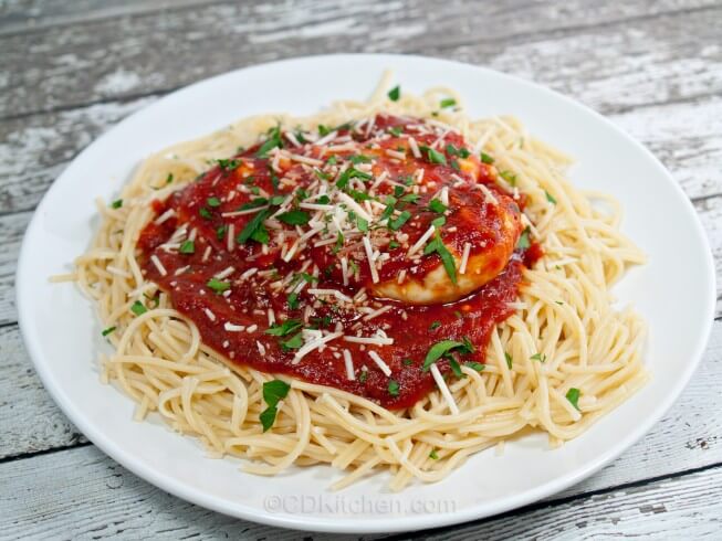 Chicken with Spaghetti and Sauce Recipe 