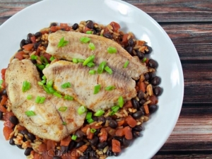 recipe for southern tilapia with rice and beans