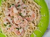 Fettuccine with Clam and Shrimp Alfredo Sauce
