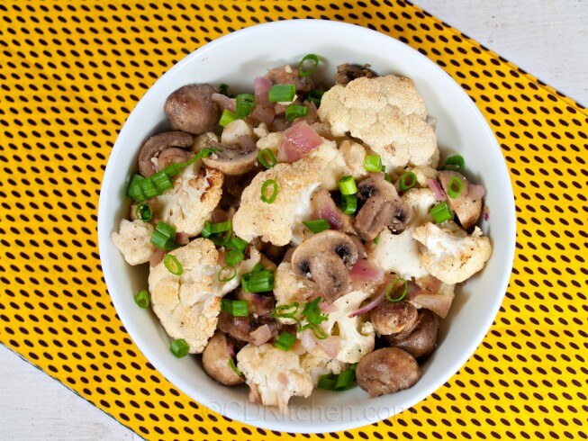 Baked Cauliflower And Mushrooms Recipe