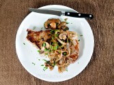 Company Steak With Mushroom-Onion Topping