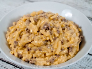 recipe for easy cheesy beef mac