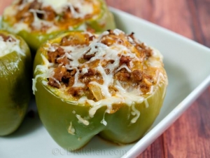 recipe for stuffed peppers with turkey italian sausage, ground beef, and mozzarella