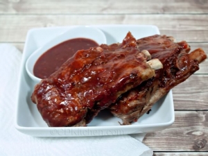 recipe for grilled pork spareribs with zesty cherry bbq sauce