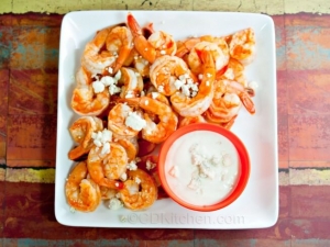 recipe for buffalo shrimp with blue cheese dip