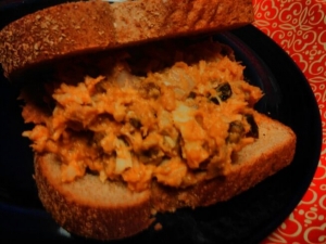 recipe for sweet potato & leftover turkey salad