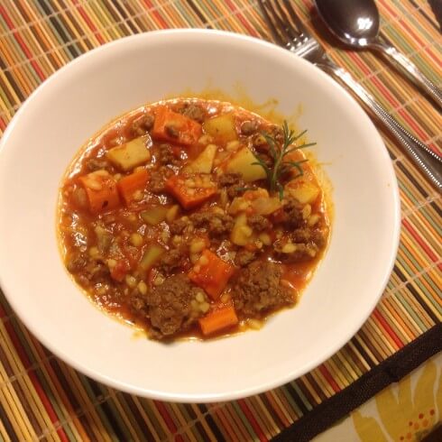 Pressure Cooker Beef Barley Stew Recipe CDKitchen