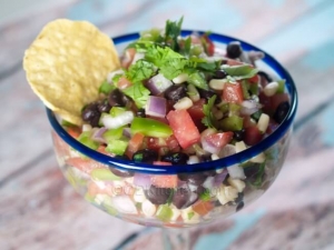 recipe for black bean and shoepeg corn salsa