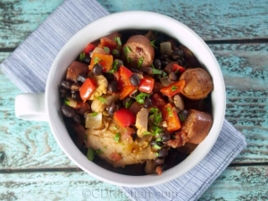 recipe for brazilian chicken, sausage and black bean stew