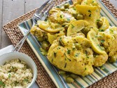 view the recipe for Moroccan Braised Chicken Breast with Meyer Lemons and Green Olives