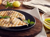 Grilled Swordfish with Lemon Juice, Olive Oil and Herbs