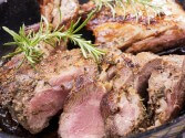 Grilled Lamb with Garlic Mint Sauce