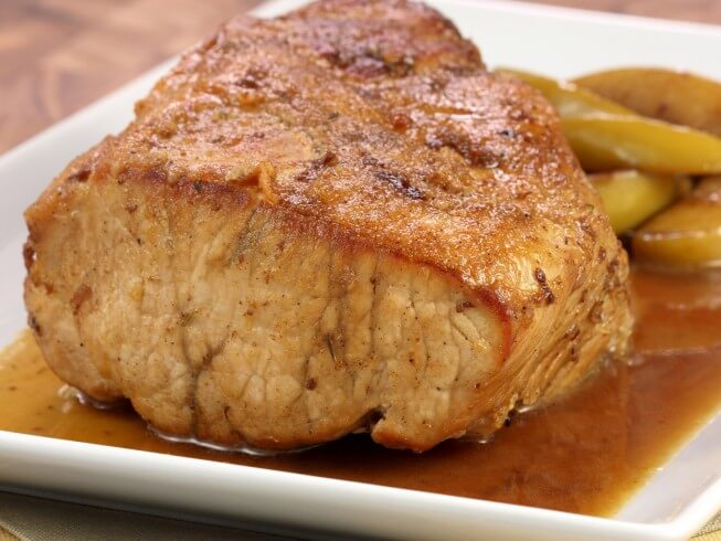 Crock Pot Pork Tenderloin with Apples Recipe | CDKitchen.com