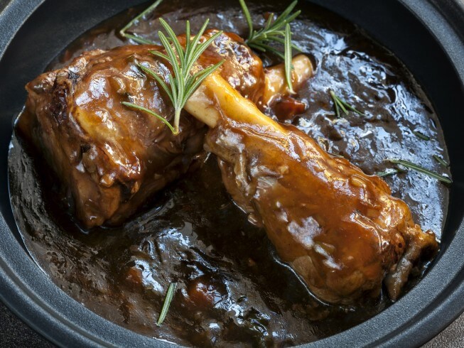 Braised Lamb Shanks In Port Wine Sauce Recipe | CDKitchen.com