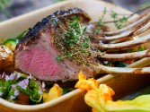 Roasted Rack of Lamb with Lavender Honey and Herbes de Provence