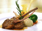 Red Wine And Rosemary Roasted Rack Of Lamb