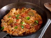 Chicken, Ham, and Sausage Jambalaya