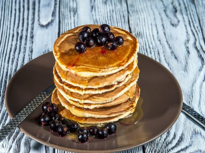 photo of Deluxe Pancakes with Caramel Butter Syrup