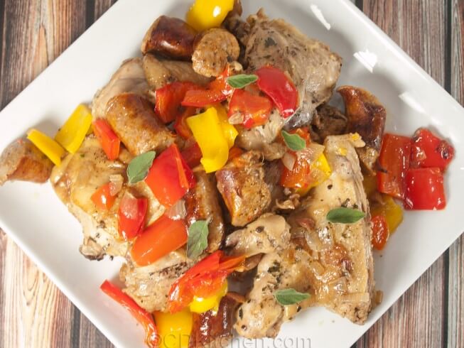 photo of Chicken With Sausage And Peppers (Pollo alla Scarpariello)