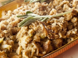 recipe for sourdough stuffing with sage, thyme, and marjoram