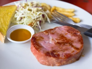 recipe for baked ham steak with brown sugar glaze