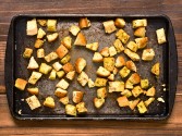 Cheesy Garlic Croutons