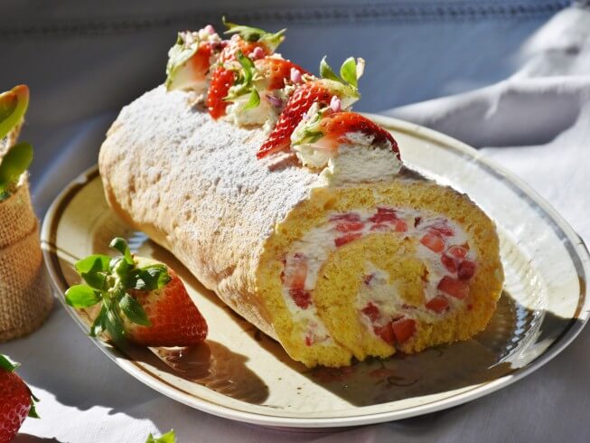 photo of Fresh Strawberry Cake Roll