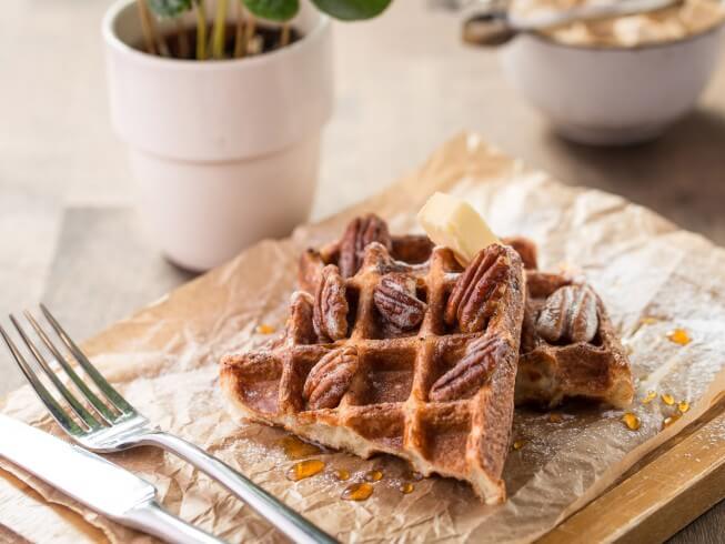 photo of Butter Pecan Belgian Waffles