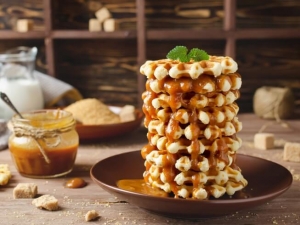 recipe for dulce de leche waffles