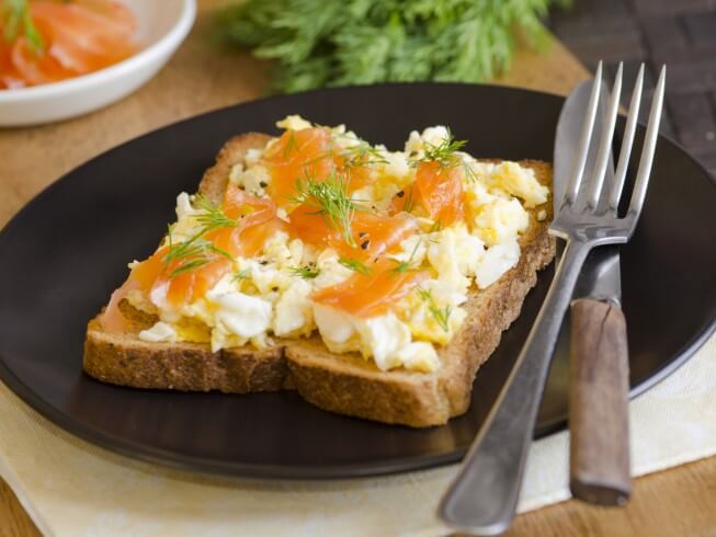 photo of Creamy Scrambled Eggs With Dill And Smoked Salmon