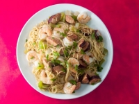 Recipe for Fat Tuesday Noodles With Smoked Sausage and Shrimp