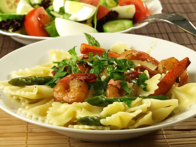 photo of Bowtie Pasta With Shrimp and Asparagus