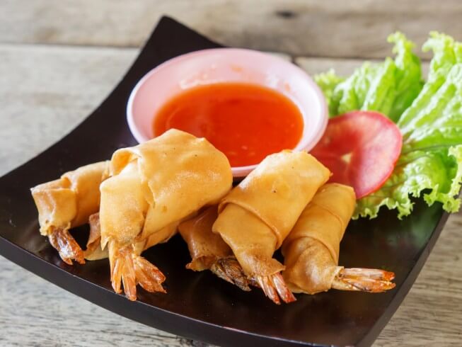 Vietnamese Shrimp Egg Roll Appetizer (Cha Gio Cuon Tom) — Vicky Pham