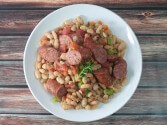 White Beans and Sausage in a Clay Pot Recipe