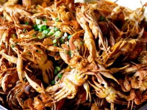 recipe for brick weighted sauteed soft shell crabs