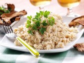 photo of Risotto with Homemade Turkey Broth and Porcini Mushrooms