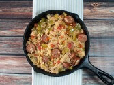 Spanish Rice And Kielbasa Skillet