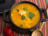 view the recipe for Amish Style Slow Cooker Chicken and Corn Soup